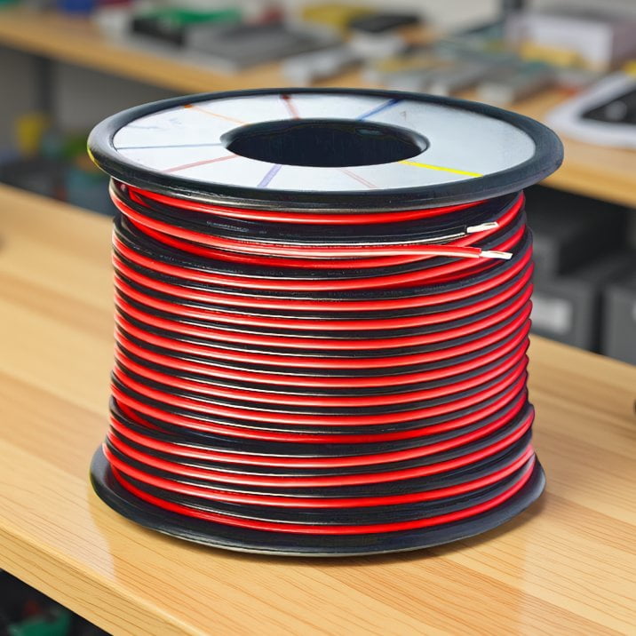 String And Wire 100ft 20 AWG Stranded Wire, and Black Hookup Wire for LED Strips, 12V ...