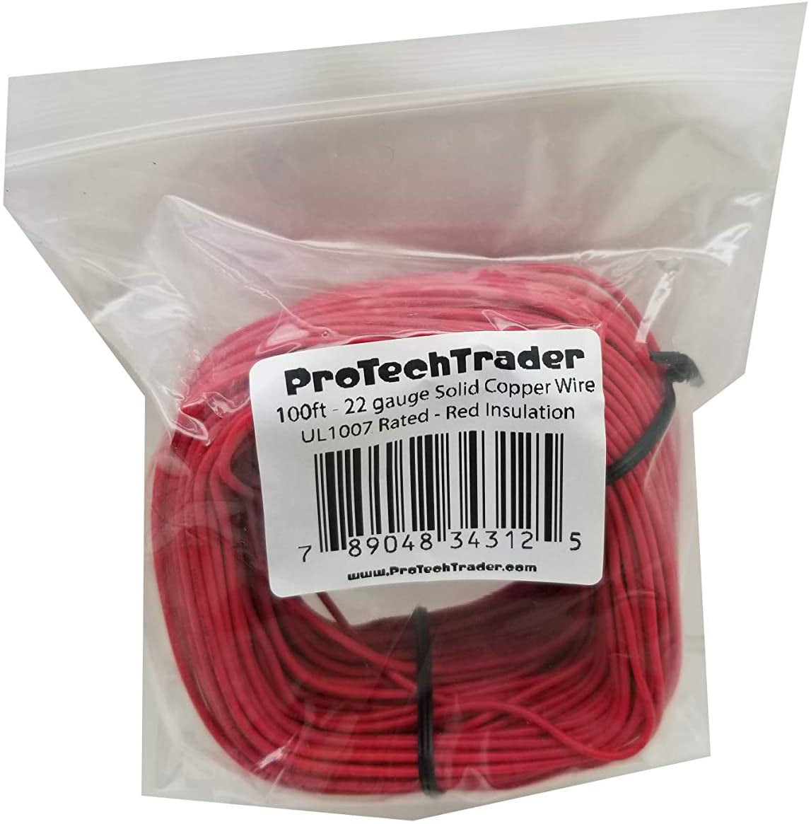 100ft 22AWG - Solid Copper Wire Red PVC Insulation UL1007 Rated 300V 80℃ -  Electronics Hookup Wire TINNED for Corrosion Resistance Designed for Easy  Soldering and Breadboard Usage - Economy Bagged 
