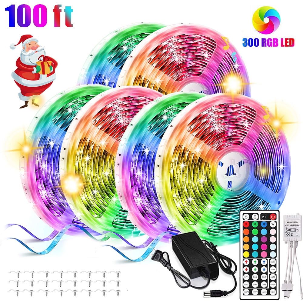 100ft/30M LED Light Strip RGB Soft Rope Lights 5050 SMD 480 LEDs Non ...