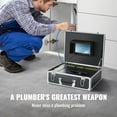 thumbnail image 1 of 30m/100ft Sewer Drain Camera with 7" Display & DVR, IP68 Waterproof, 12 LED Lights, 16GB SD Card - for Plumbing Pipe Inspection, 1 of 7