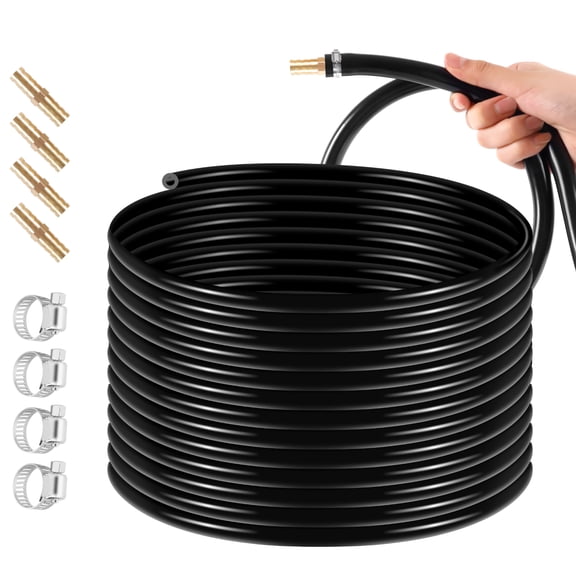 100ft Aeration Hose, Weighted PVC Tubing for Underwater Installation, Universal Hose for Aerators, Fountains, and Aquaculture Systems