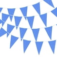 thumbnail image 1 of 100ft Blue Pennant Banner Flags String Hanging 60PCS Triangle Bunting Flags for Outdoor Wedding Birthday Party, 1 of 7