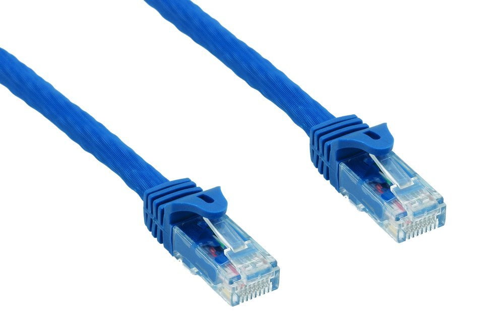 100ft Cat6a UTP 10G Ethernet Network Patch Cable Snagless 24AWG Bare Copper, Blue