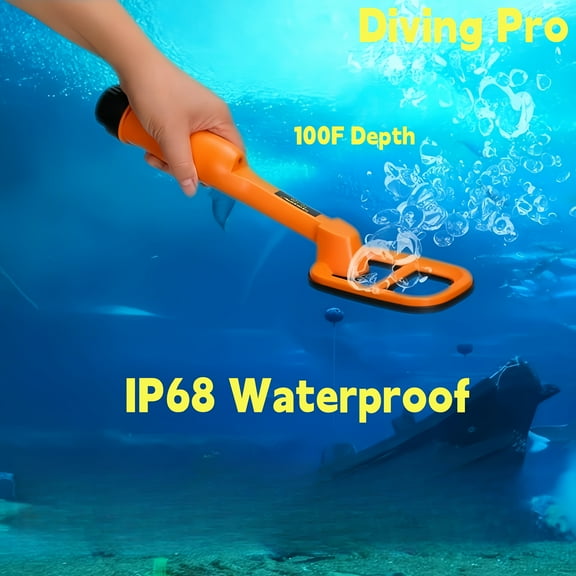 100ft Deep Dive Metal Detector for Adults -, Large Coil, Underwater Treasure Hunting Tool, Can Detect All Metals, Accurate