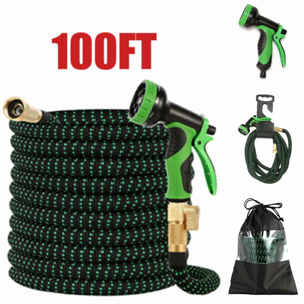 100ft Flexible Garden Water Hose 4X Stronger Deluxe Expandable Heavy Duty Hose