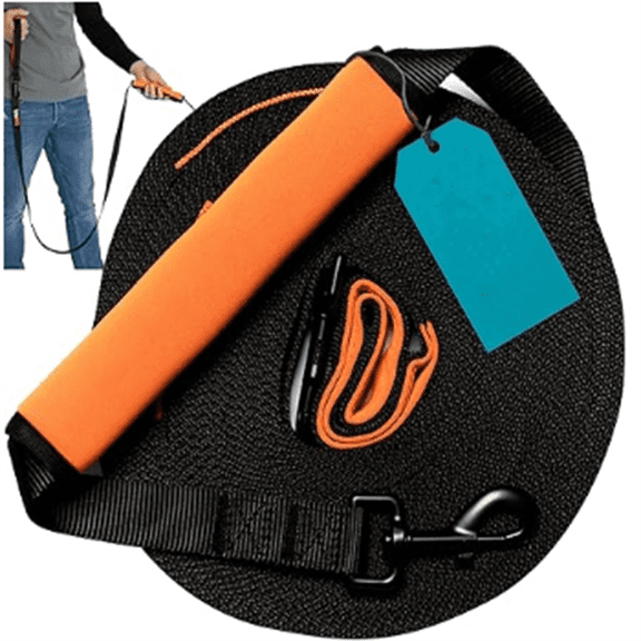 100ft Long Leash for Dogs - Long Line Dog Leash for Training Recall/Commands at Distance - Nylon, Heavy Duty - I for Large & Small Breeds
