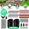 thumbnail image 1 of 100ft Misting & Drip Irrigation System Plant Garden Watering Hose Spray Outdoor,Outdoor Mister System For Garden Trampoline Greenhouse, 1 of 9