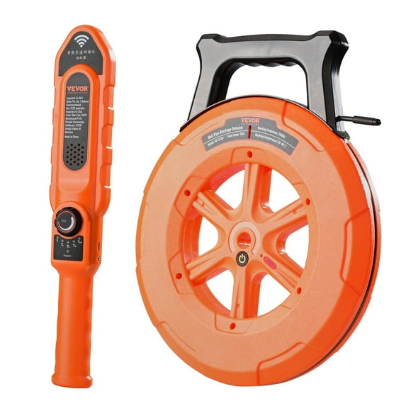 100ft Pipe Blockage Detector - Waterproof Clog Locator for PVC/Metal Pipes w/8 Probes, Adjustable Sensitivity & Rechargeable Battery - Sewer/Wall Scanner Tool