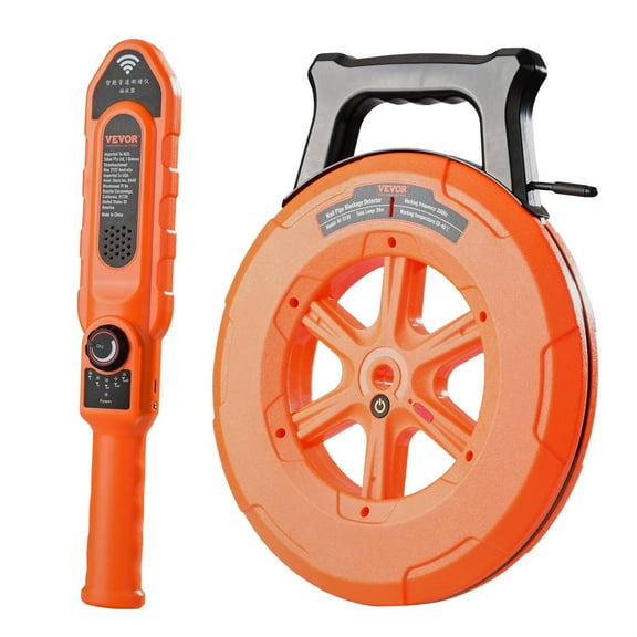 100ft Pipe Blockage Detector - Waterproof Clog Locator for PVC/Metal Pipes w/8 Probes, Adjustable Sensitivity & Rechargeable Battery - Sewer/Wall Scanner Tool