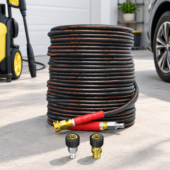 100ft Washer Hose 1/4" 4200psi Kink Resistant
