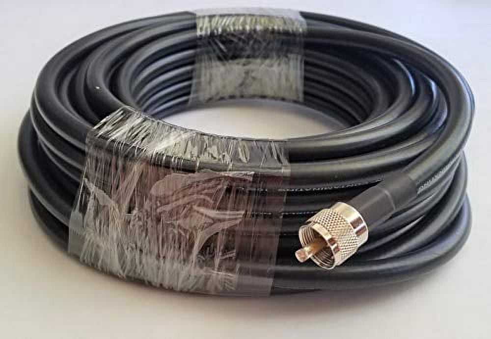 100ft of Low Loss Double Shield Coax Cable, RG213U Type, Non-contaminating, with PL259. 213-100