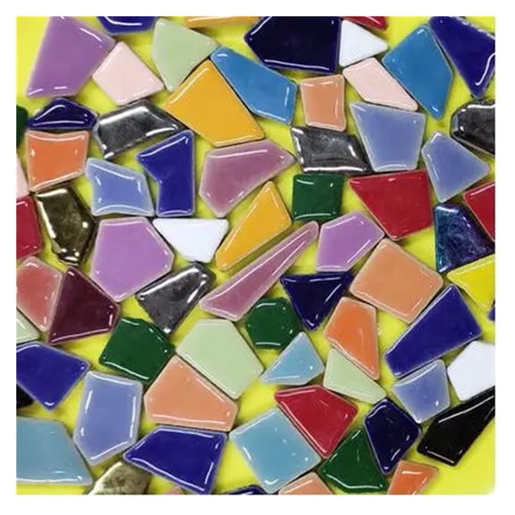 100g 50 Mixed Color DIY Ceramic Mosaic Tiles Ceramic Irregular Mosaic Making Tiles DIY Wall Crafts Handmade Decorative Materials