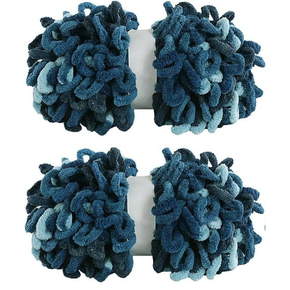 100g 9m 2pack Bulky Loop Yarn for Finger Knitting Soft,Off The Hook Loop Yarn,No-Needle Craft Chenille Yarn for Crocheting, Hand-Knitting Yarn