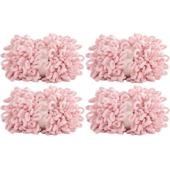 100g 9m 2pack Bulky Loop Yarn for Finger Knitting Soft,Off The Hook Loop Yarn,No-Needle Craft Chenille Yarn for Crocheting, Hand-Knitting Yarn