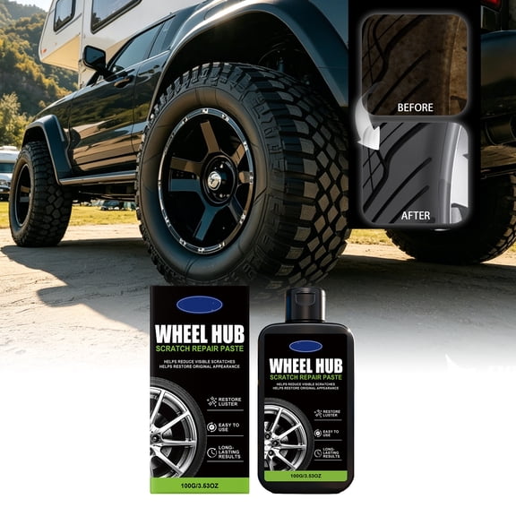 100g Alloy Wheel Hub Scratch Repair Paste, Multifunctional Car Rim Polishing Cream, Oxidation Dull Mark Remover, Safe Restorers With Protective Layer For Long Lasting Wheel Shiny Finish
