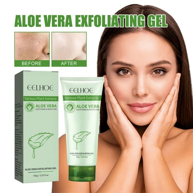 100g Aloe Vera Exfoliating Gel Deep Cleansing Scrub Gentle Cleansing