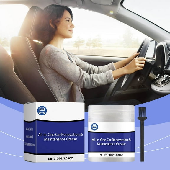 100g Automotive Full Maintenance Grease Rubber Plastic Lubricant Protects Against Wear Cracking Fading Application Brush Included Universal Fit