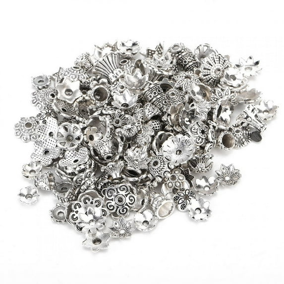 100g Bali Style Jewelry Making Alloy Bead Caps Deluxe Mix for Jewelry Earrings Necklace Making, Jewelry Findings