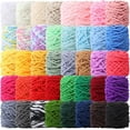 thumbnail image 1 of 100g Chunky Crochet Yarn, Multi Colored Knitting Yarn Bulk, Velvet Weaving Yarn Crocheting Thread, for Knitting and DIY Crafts, 1 of 9