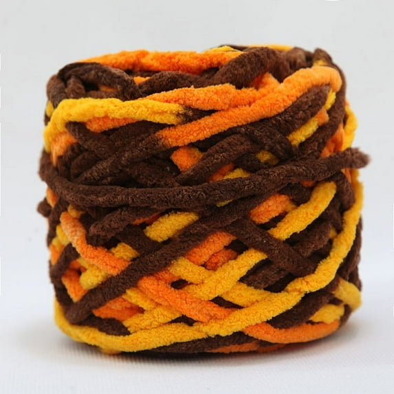 100g Chunky Crochet Yarn, Multi Colored Knitting Yarn Bulk, Velvet Weaving Yarn Crocheting Thread, for Knitting and DIY Crafts