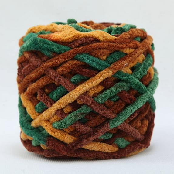 100g Chunky Crochet Yarn, Multi Colored Knitting Yarn Bulk, Velvet Weaving Yarn Crocheting Thread, for Knitting and DIY Crafts