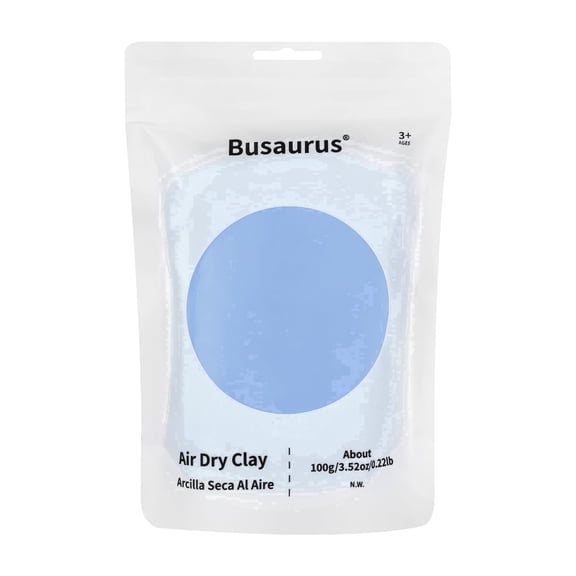 BUSAURUS Air Dry Foam Clay, 1 Pack, 100g, Cornflower Blue, Non-Toxic Soft Modeling Clay for Kids Ages 3+