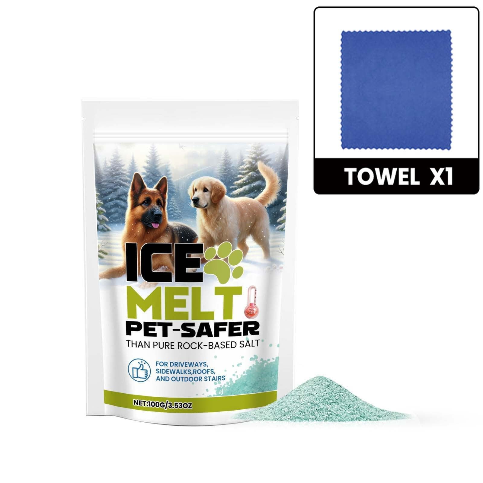 100g De-icing agent, Effectively Melt Ice And Snow While Reducing Potential Impacts The Environment And Vegetation, Suitable For Areas Where Pet Often
