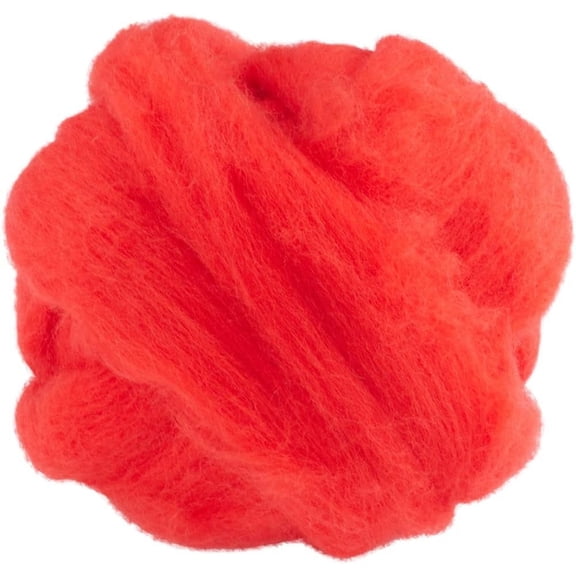 100g Dyed Merino Wool Top Roving Red Felting Yarn Needle Felting Wool Fibre Felt Blend Dreads for DIY handcrafting