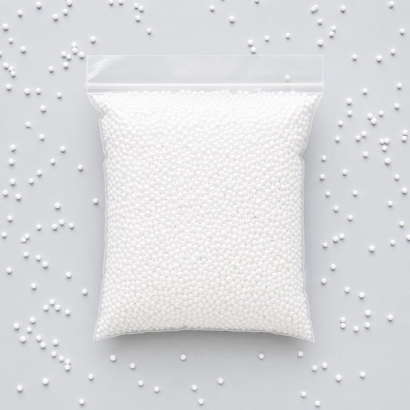 100g Foam Beads for DIY Slime, Mini Polystyrene Foam Balls, Lightweight Foam Pellets for DIY Crafts, Pillow Filler, Ornament Making, Slime Making Supplies(4-6mm, White)
