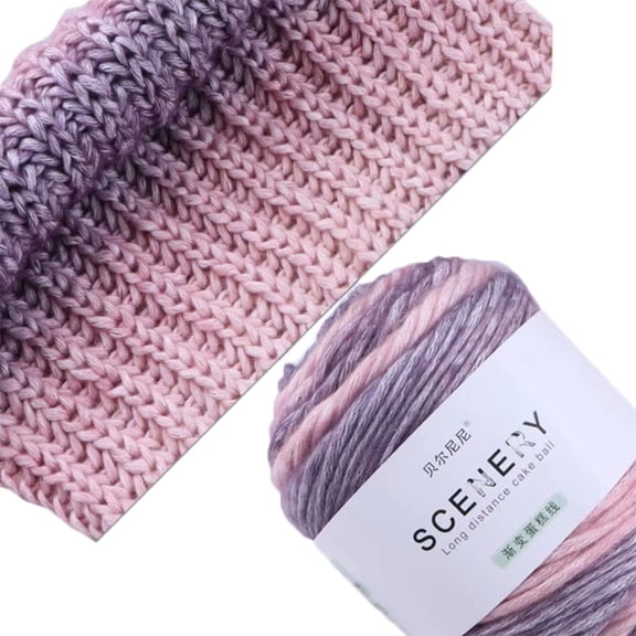 100g Hand Knitting Cake Yarn Gradient Ombre Colorful Crochet Woven DIY Thread