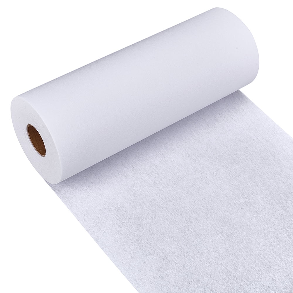 100g/㎡ Heavy Weight White Iron-On Fusible Interfacing 11.8 Inchx30 Yards Non-Woven Interfacing Iron On Single-Sided Interfacings