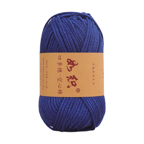 100g Hollow Cotton Crochet Yarn Soft Knitting Thread for Scarves Hats Blankets Crafting Projects