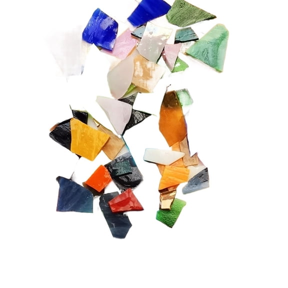 100g Irregular Shape Mica Mosaic Tiles DIY Craft Colored Fragments Glass Tile Mosaic Making Materials Home Wall Decorative