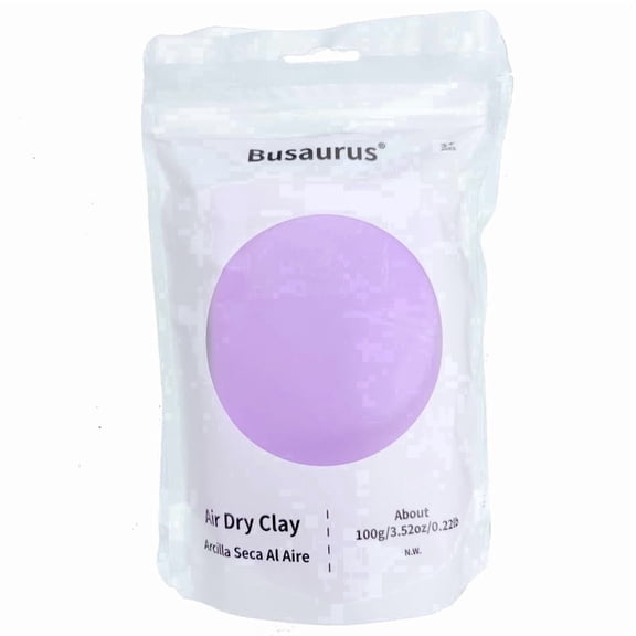 BUSAURUS Air Dry Foam Clay, Lavender Purple, 100g, 1 Pack, Non-Toxic, for Kids Ages 3+