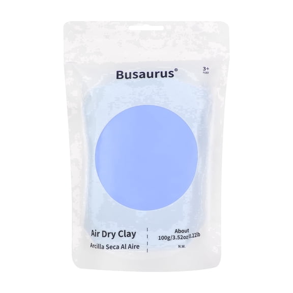 BUSAURUS Air Dry Foam Clay, 1 Pack, 100g, Light Blue, Non-Toxic Soft Modeling Clay for Kids Ages 3+