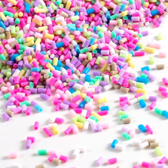 100g Mini Fake Candy Sprinkles, Polymer Clay Slices Fake Sprinkles, Nail Art Supplies for Chirstmas Wedding Party Decor DIY Crafts- Mixed Colors