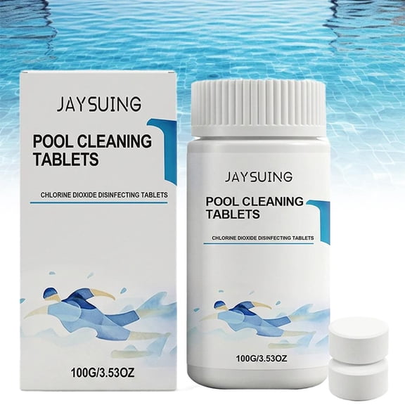 100g Pool Cleaning Tablets for Crystal Clear Water | Multifunction Pool Cleaning Tablets | Fast Acting | Maintain Water Quality Balance for Inground Pools | Hot Tub | Spa
