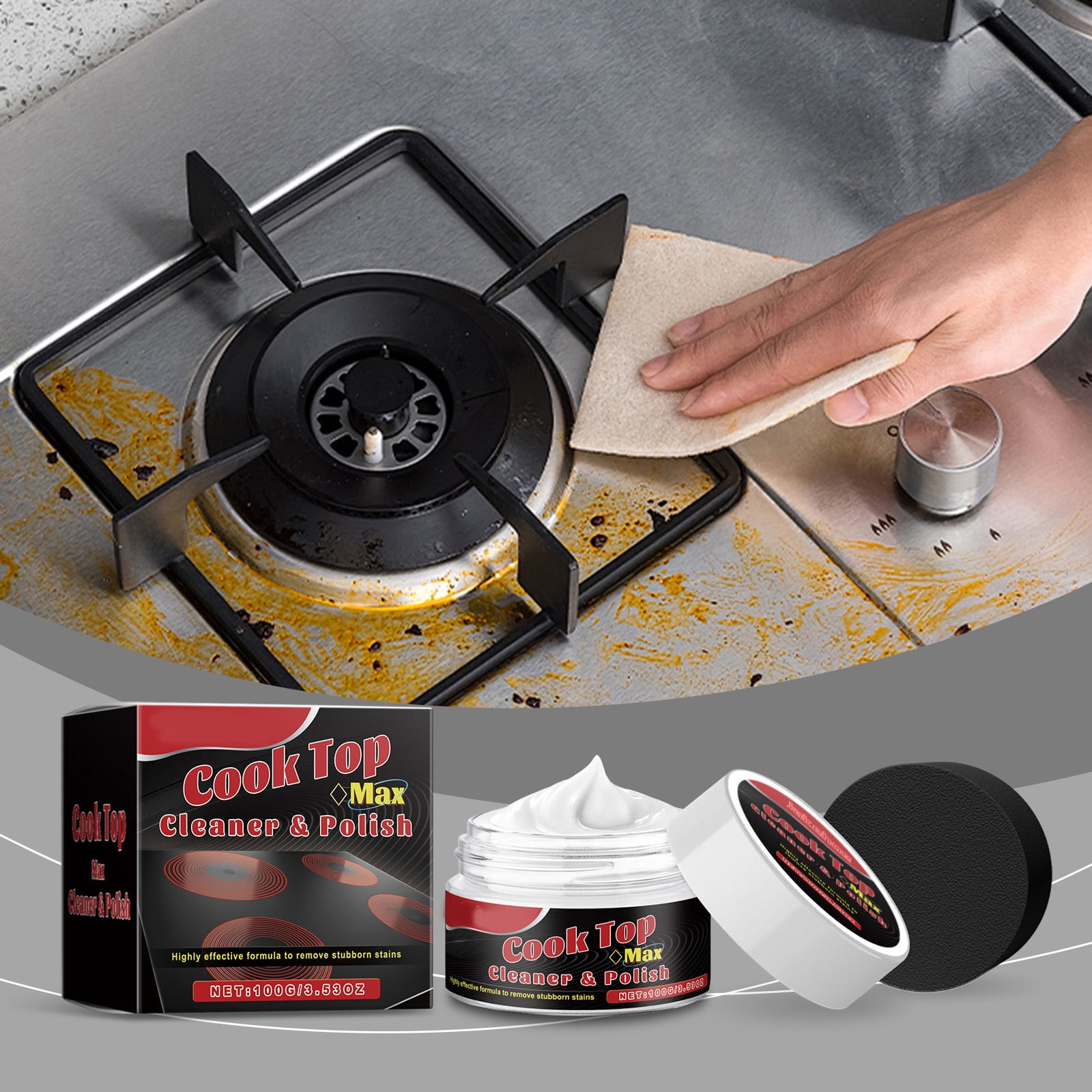 100g Range Hood Oil Cleaning Agent  Kitchen Oil Cleaner  Powerful Formula to Remove Grease and Oil Build-up from Kitchen Appliances, Hoods, and Surfaces  Restores Shine and Cleanliness