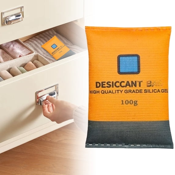 100g Reusable Desiccant Bag, High Quality Silica Gel Moisture Absorber, Fast Reactivated Dehumidifier Bag for Car Wardrobe Closet Basement, RV Garage Storage Condensation Prevention Moisture Bag