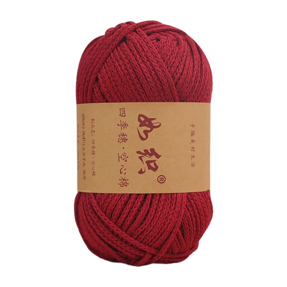 100g Soft Cotton Hollow Yarn Knitting Crochet Thread for Adult Scarves Hats Home Decor