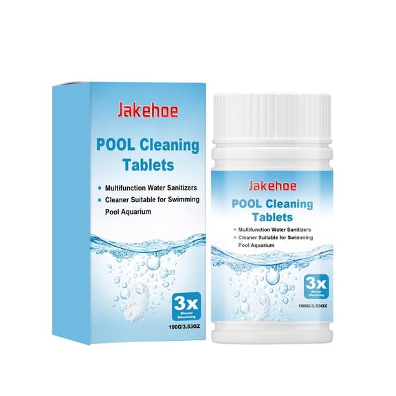 100g Swimming Pool Special Cleaning Tablets | Multifunction Cleaning Tablets | Clears Cloudy or Hazy Pool Water for Crystal Clear Water | Maintains Water Quality Balance for Daily Swimming Pools