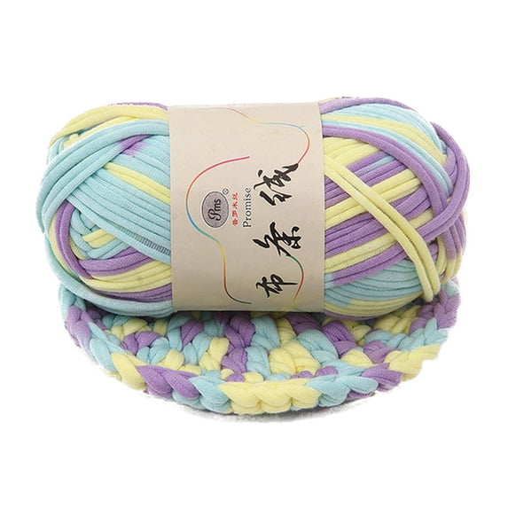 100g/ball Thick Cloth Fabric Strip Yarn 100% Polyester Craft for Hand Knitting Crochet DIY Cushion Blanket Cloth Strip FC143 (Z)