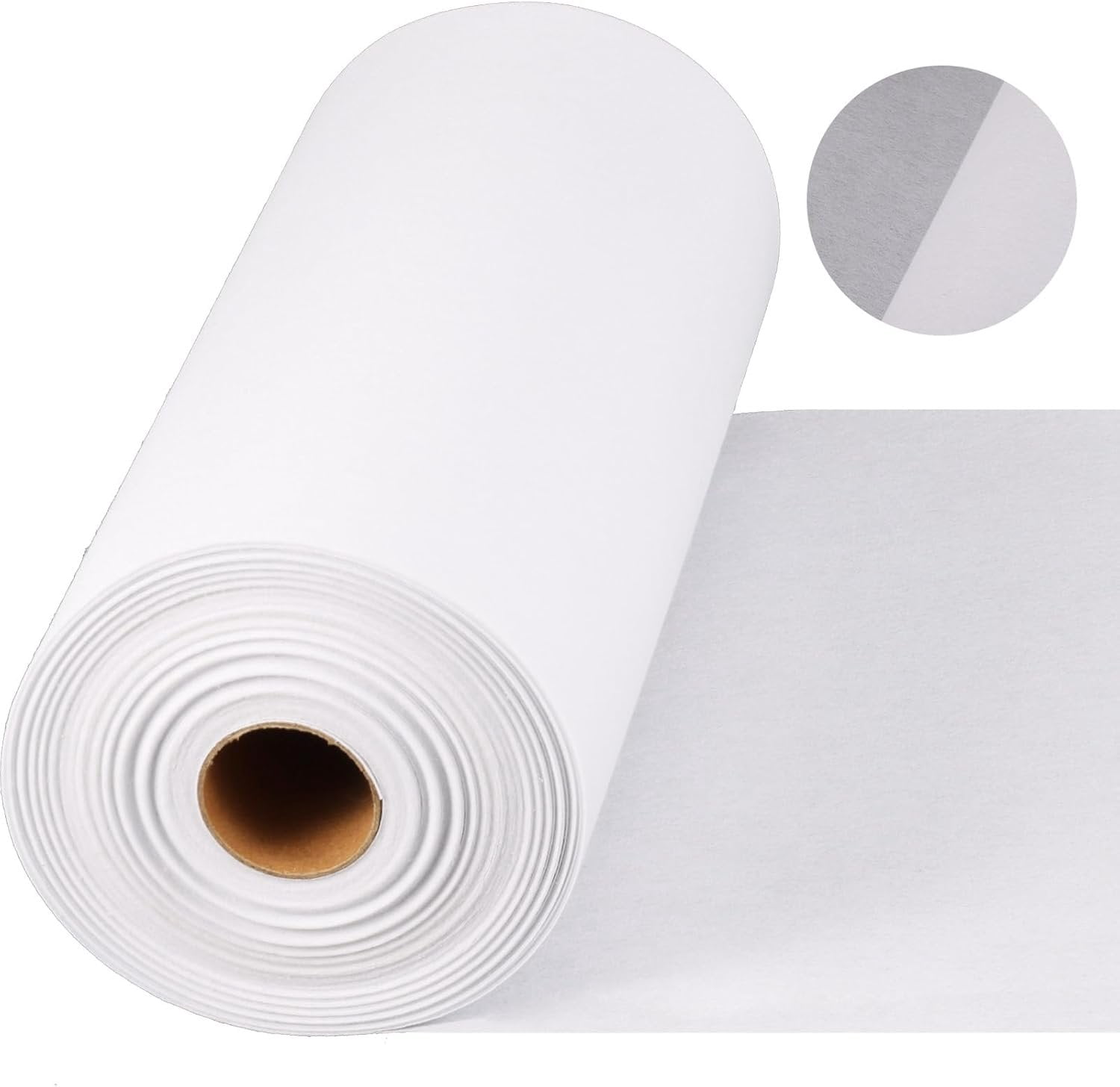 100g/m^2  Upgraded Heavy Weight White Iron- Non-Woven Fusible Interfacing 11.8" x 30.6 Yards Non-Woven Interfacing Iron  Polyester Single-Sided Interfacing for Crafts Supplies