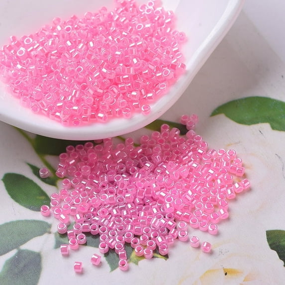 100gs MIYUKI Delica Beads Cylinder Japanese Seed Beads 11/0 (DB0246) Dark Pink Ceylon 1.3x1.6mm Hole: 0.8mm about 20000pcs/bag 100g/bag