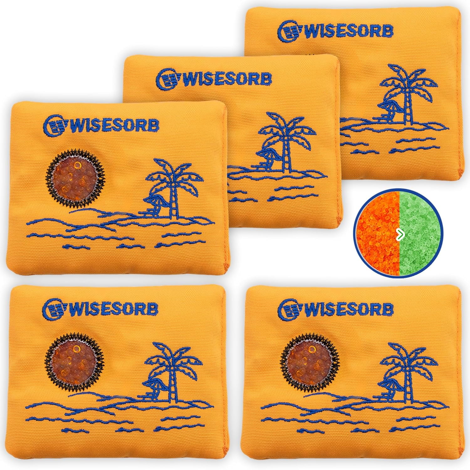 100gx5pcs Rechargeable Desiccant Packs for Storage, Color Indicating