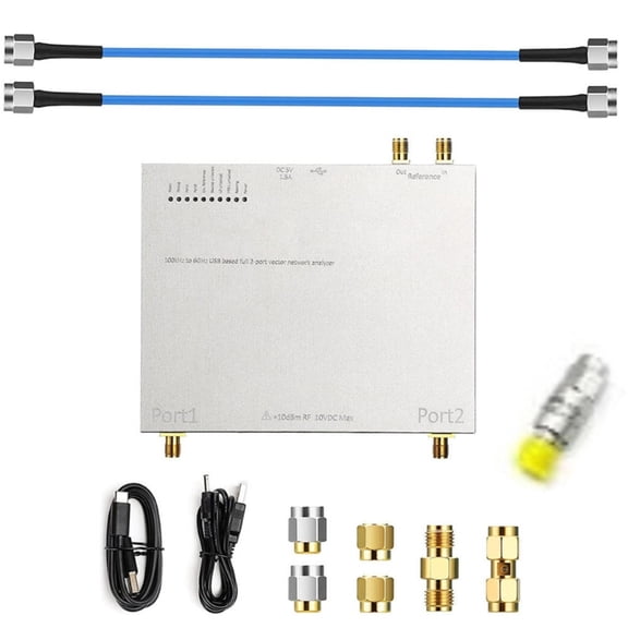 100kHz-6GHz Vector Network Analyzer Antenna Analyzer USB Based 2 Port with External Reference Input Output Testing