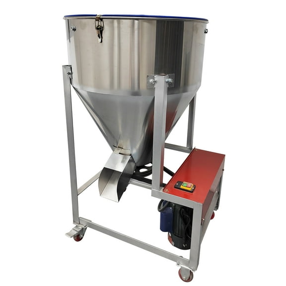 100kg/220Lbs Feed Mixer Granular Plastic Mixer Vertical Stainless Steel Spiral Poultry Feed Mixer 220V