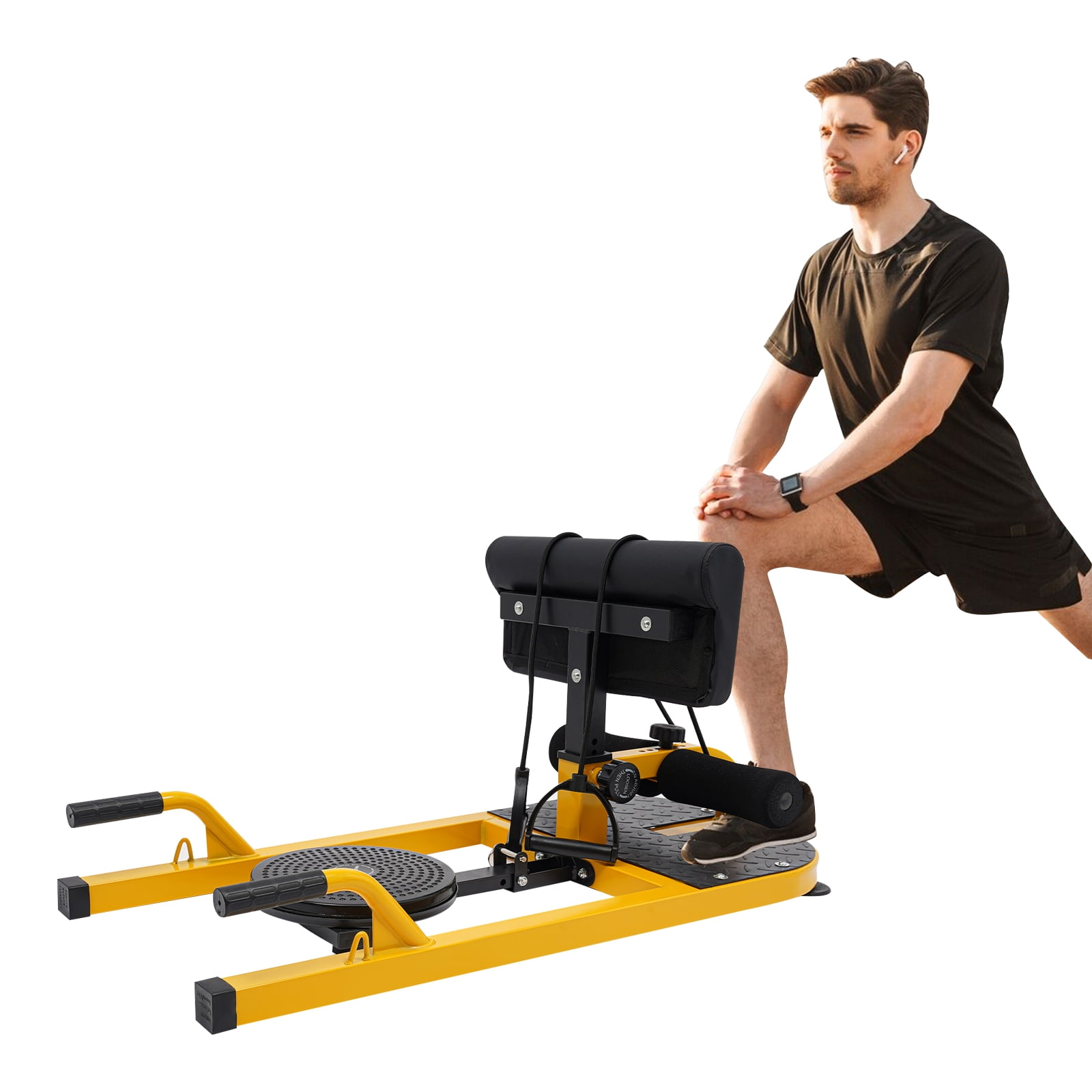 100kg/220lbs Deep Squat Machine, 3 in 1 Multifunctional Squat Bench for Deep Sissy Squats, Sit-ups, Push-ups, Home Gym Workout Station, Fitness Equipment Leg Exercise Machine