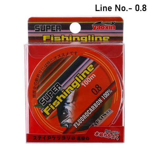 100m 100% Fluorocarbon High Quality 0.8-6LB Angling Fishing Line Tackle Wire Nylon PA Monofilament LINE NO.- 0.8