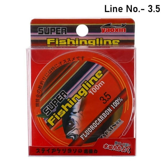 100m 100% Fluorocarbon High Quality 0.8-6LB Angling Fishing Line Tackle Wire Nylon PA Monofilament LINE NO.- 3.5
